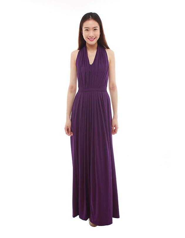 Marilyn Maxi Dress in Velvet Purple